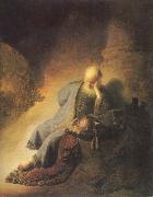 The Prophet Jeremiab Mourning over the Destruction of Jerusalem REMBRANDT Harmenszoon van Rijn